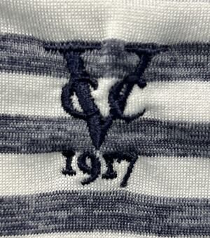 Men’s STITCH Golf Striped Valdosta Country Club 1917 Polo Shirt Size L *B4
